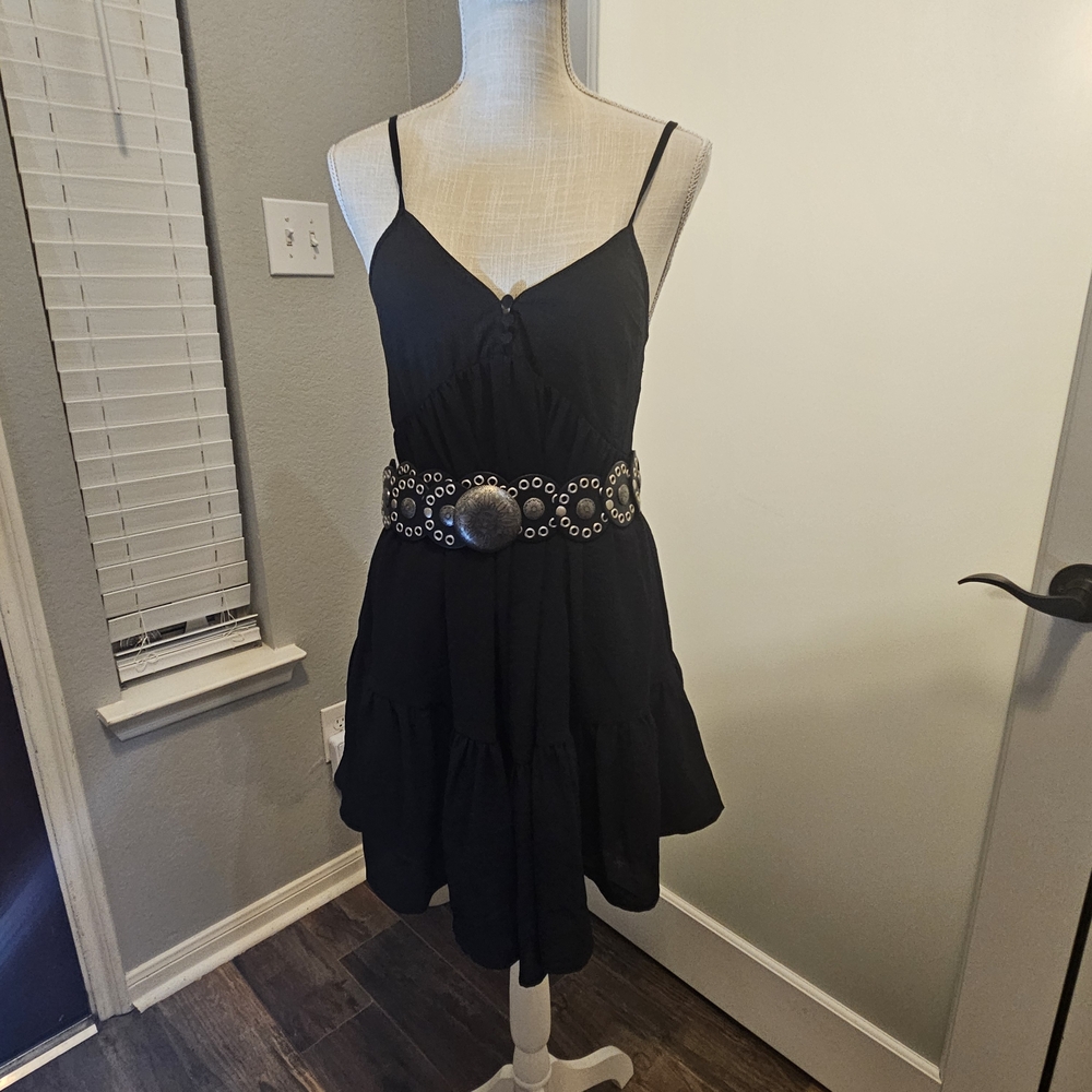 Urban Outfitters Black Mini Dress with Spaghetti Straps